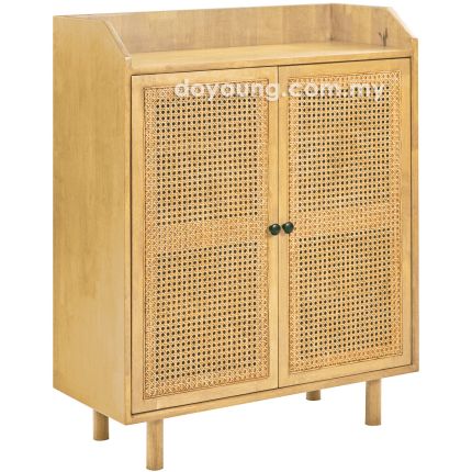 PETRINA (80H102cm Rubberwood - Yellow Oak) Shoe Cabinet (CUSTOM)