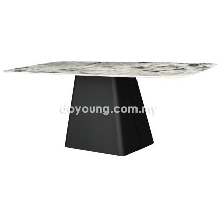 OLUCE (210x110cm - Lasered Natural Stone, Grey) Dining Table