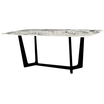 NILSINA II (210x110cm - Lasered Natural Stone, Grey) Dining Table