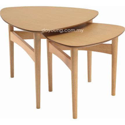 POET (Δ49,60cm Oak Set-of-2) Side Tables (SHOWPIECE)*