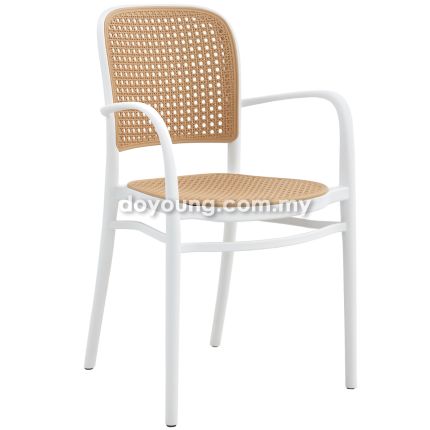CAMARA PP III (PP Rattan - White) Stackable Armchair*