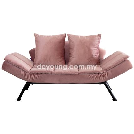 QUIES (68cm Velvet Fabric - Pink) Chaise Longue