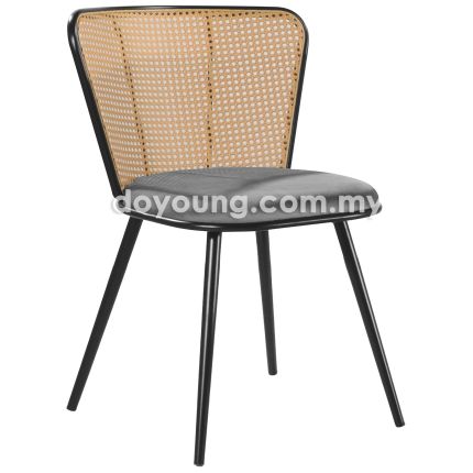 RAISSA II (PP Rattan, Velvet - Grey) Side Chair