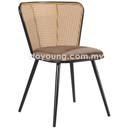 RAISSA II (PP Rattan, Velvet - Brown) Side Chair