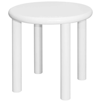 RAYDON (Ø50cm White) Rubberwood Side Table