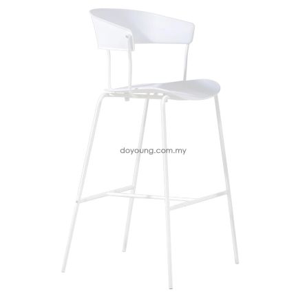 MARTEN (SH75cm White) Bar Chair