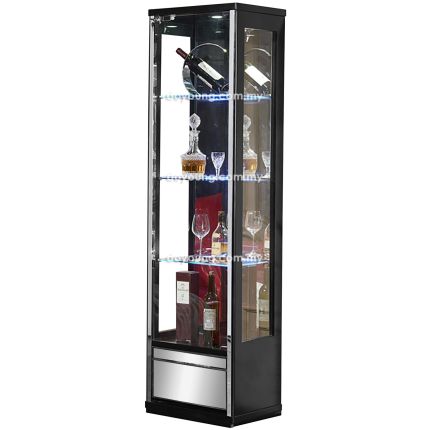 REIKO II (51H190cm Black) Display Cabinet