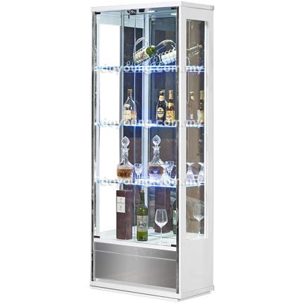 REIKO II (73H190cm High Gloss White) Display Cabinet