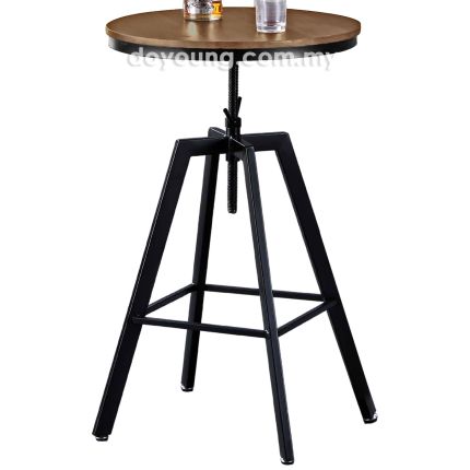 RENZO II (Ø60H100cm Pinewood) 360° Swivel Counter-Bar Table