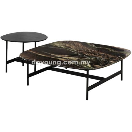 RIKAR (▢102 Faux Marble,Ø55H44cm Set-of-2) Coffee Tables