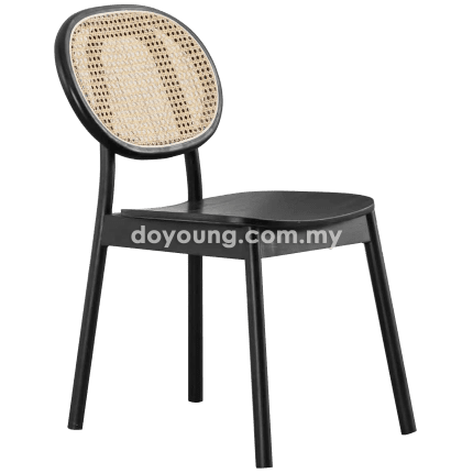 RISKA IV (Rattan, Wooden Seat) Side Chair