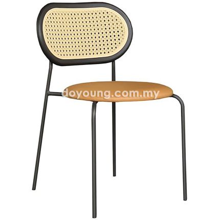 RISKA V (PP Rattan, Faux Leather) Side Chair