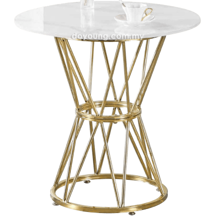KAMRON (Ø70H71cm Ceramic, Gold) Tea Table (SA SHOWPIECE x1)