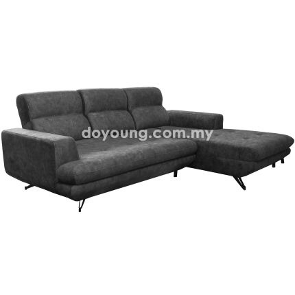 ROGAN (250cm Fabric/Leather) L-Shape Sofa (CUSTOM)