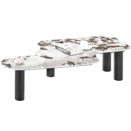 ROSCOE II (151cm Lasered Natural Stone) Coffee Table