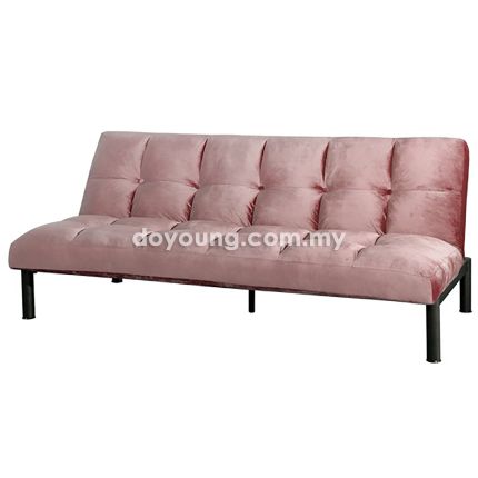 ROWLAND (183cm Small Double, Velvet - Pink) Sofa Bed (EXPIRING)*