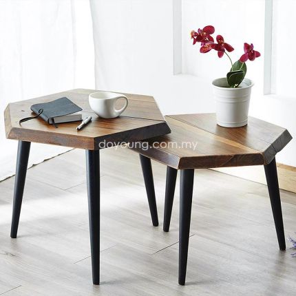 RUCHE (40,44cm Almond Wood) Set-of-2 Nesting Tables