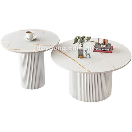 INDIRA II (Ø80,60cm Set-of-2 Sintered Stone) Coffee Tables