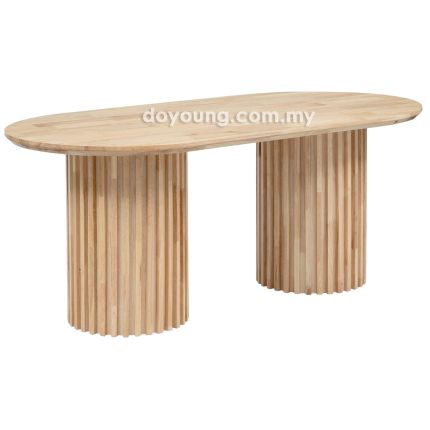 ELSPA2 II (Oval180x90cm Rubberwood - Oak) Dining Table