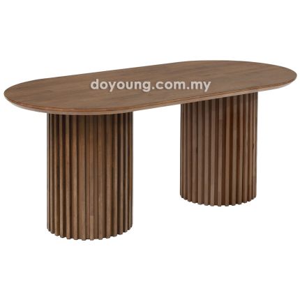 ELSPA2 II (Oval180x90cm Rubberwood - Walnut) Dining Table