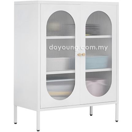SAVAS (80H102cm White) Low Display Cabinet