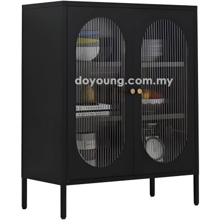 SAVAS (80H102cm Black) Low Display Cabinet