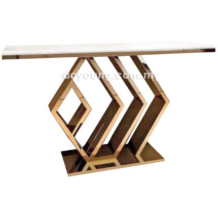 FAUCI (150x40cm Faux Marble, Rose Gold) Console Table