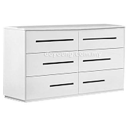 CARRIE (153cm High Gloss) Chest of Drawers