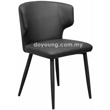 RAFFA (Faux Leather - Black) Side Chair