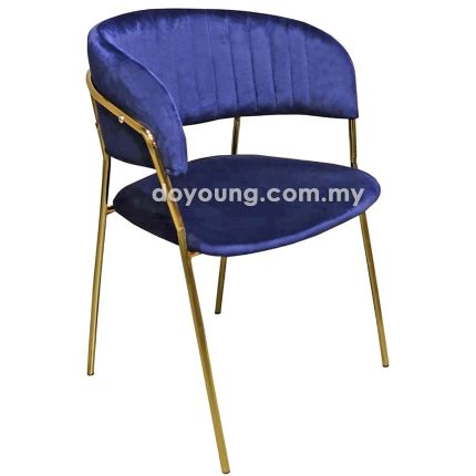 RAULA V (53cm Velvet - Gold, Blue) Armchair