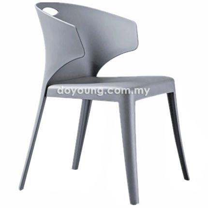 SEEMA (Polypropylene - Grey) Stackable Armchair