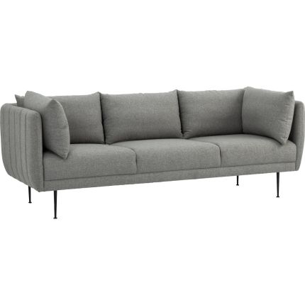 SERRAVE (217cm Fabric, Black Leg) Sofa