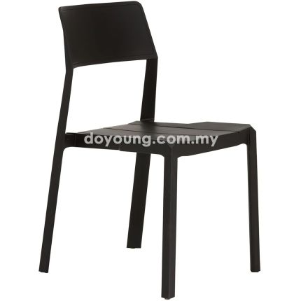 SIBLEY (Polypropylene - Black) Stackable Side Chair
