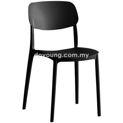 SINDARA II (PP - Black) Stackable Side Chair