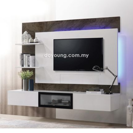 SKAISTE (211x47H167cm) Wall-Mounted TV Cabinet Set