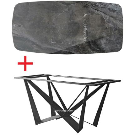 SKORPIO (180cm Ceramic - Grey) Dining Table (replica)