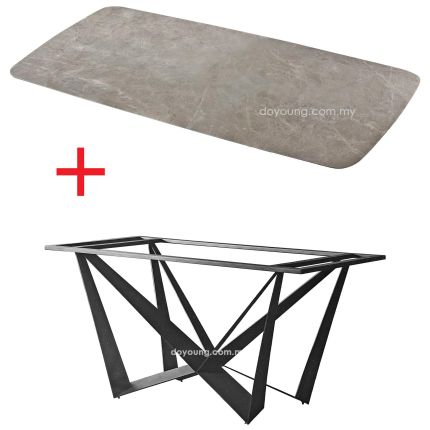 SKORPIO (220cm Ceramic - Dark Taupe) Dining Table