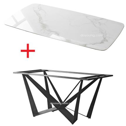 SKORPIO (220cm Ceramic - White) Dining Table (replica)