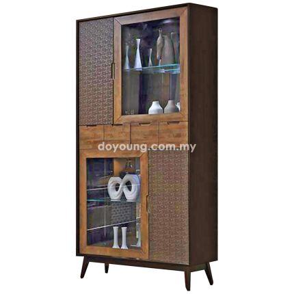 SKUGGA (91H198cm Rubberwood) Display Cabinet