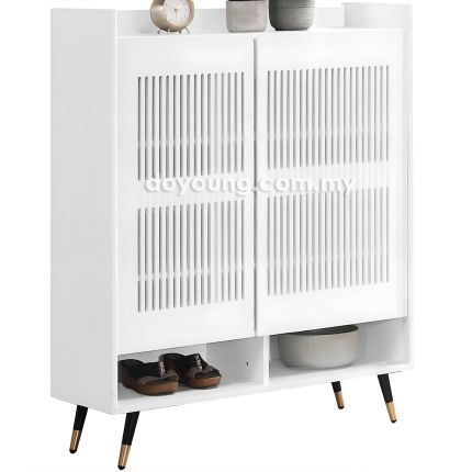 SOFRONIO (93H117cm White) Shoe Cabinet