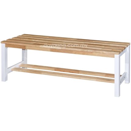 HANSEL (120cm Natural+White) Rubberwood Bench (EXPIRING)*
