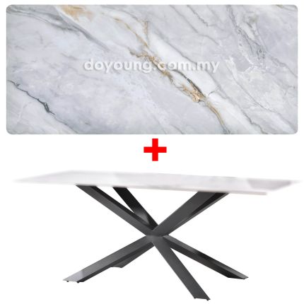 SPYDER VI (180x90cm Ceramic, Grey) Dining Table 