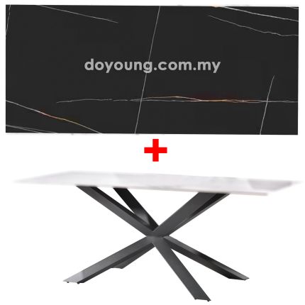 SPYDER VI (180x90cm Sintered Stone, Black) Dining Table 
