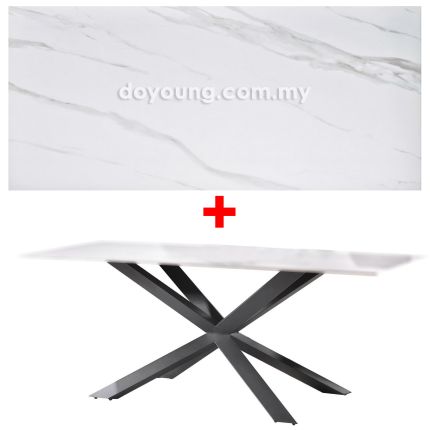 SPYDER VI (200x90cm Ceramic, White) Dining Table 