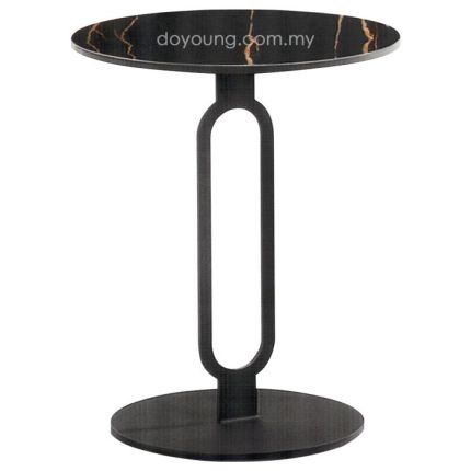 JAYCE (Ø45cm) Side Table with Sintered Stone Top