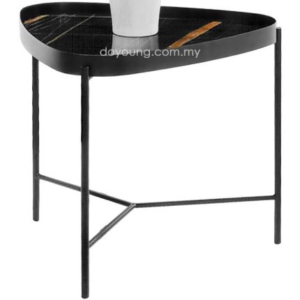 MONTRELL (Δ54H55cm) Side Table with Faux Marble Top