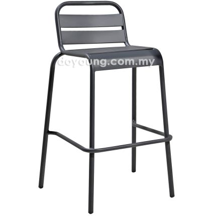 JOKITH (SH76cm Metal) Stackable Bar Chair 