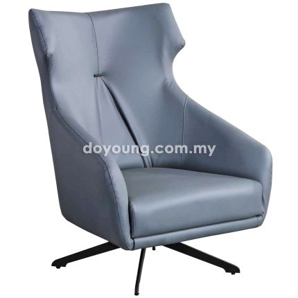 STAVRO (74cm Faux Leather - Greyish Blue) Armchair