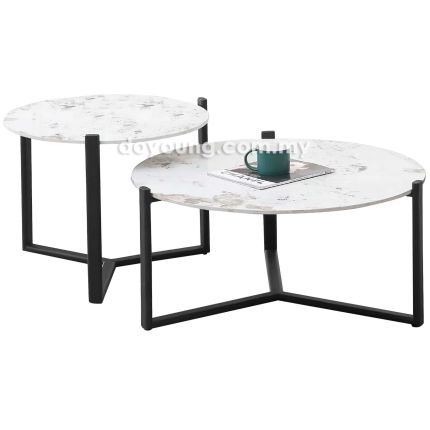SYNNOVE (Ø82,62cm Ceramic) Set-of-2 Coffee Tables