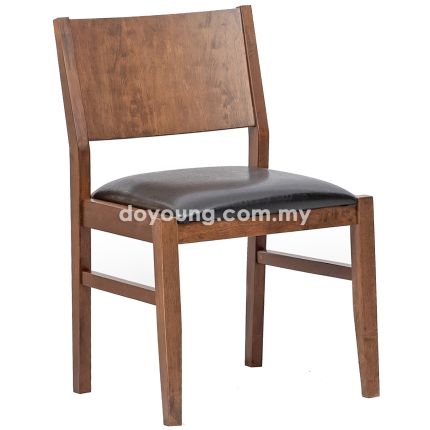 TAARA+ (Walnut, Faux Leather) Side Chair